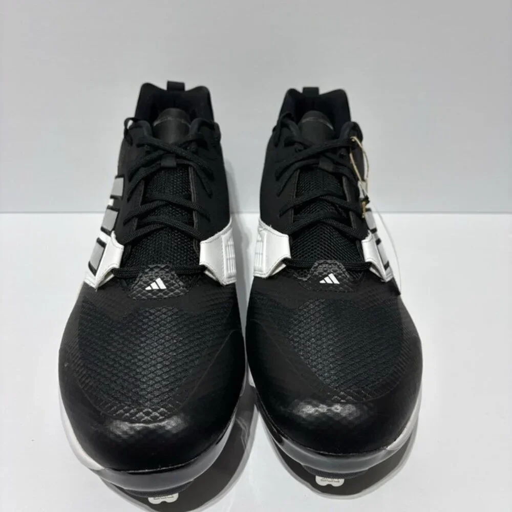 Adidas Men’s Icon 8 Black/White Baseball Cleats, Size 17 D